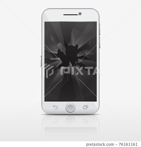 Broken glass screen of phone, smartphone illustration Broken glass screen of phone, smartphone illustration 76161161