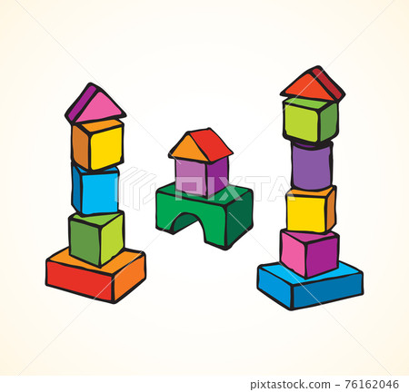 Children's cubes. Vector drawing Children's cubes. Vector drawing 76162046