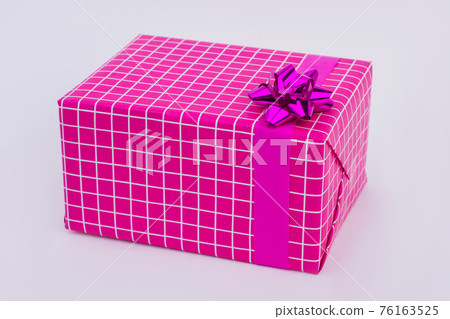 Pink paper gift box background. Pink paper gift box background. 76163525