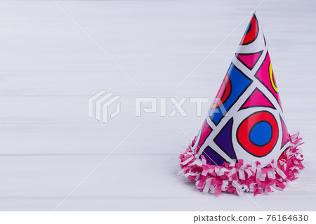 Decorative Birthday paper hat with copy space. 76164630