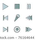 web icon set handwriting style 76164644