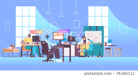 businesspeople communicate by voice messages audio chat application social media online communication businesspeople communicate by voice messages audio chat application social media online communication 76166112