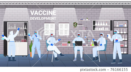 scientists developing vaccine to fight against coronavirus researchers working in lab vaccine development scientists developing vaccine to fight against coronavirus researchers working in lab vaccine development 76166155