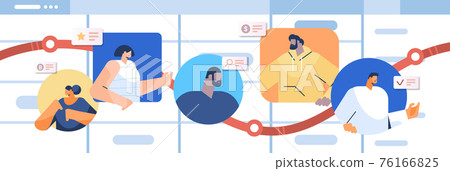 mix race businesspeople on arrow chart financial growth business development concept horizontal 76166825