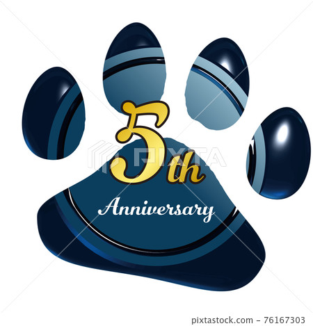 5th Anniversary Sealing wax-like frame red vector illustration 5th Anniversary Sealing wax-like frame red vector illustration 76167303