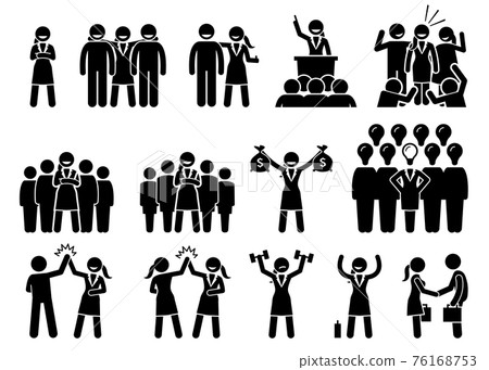 Businesswoman CEO leader. Artwork depicts a successful corporate business woman leading her company and team to success. This female has good leadership and strong will power. Businesswoman CEO leader. Artwork depicts a successful corporate business woman leading her company and team to success. This female has good leadership and strong will power. 76168753