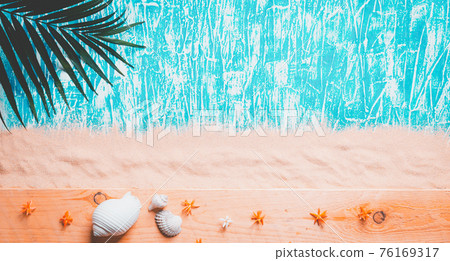 Seashell with summer background 76169317