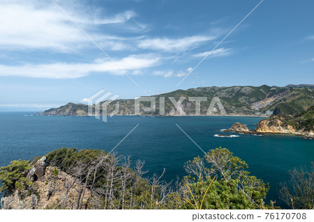 View of Mt. Fuji from sunny Nishiizu Koganezaki March 76170708