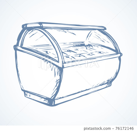 Freezer to store. Vector drawing 76172146