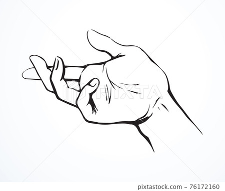To point with finger. Vector drawing To point with finger. Vector drawing 76172160