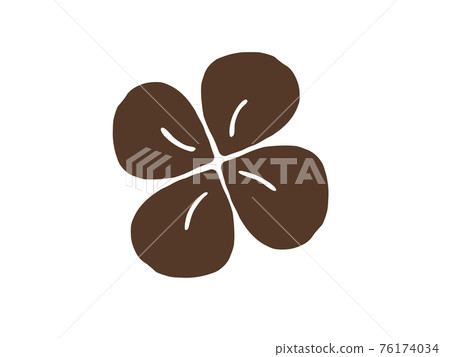 Cute clover (brown color) / handwritten illustration material Cute clover (brown color) / handwritten illustration material 76174034