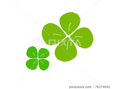 可愛的三葉草/手寫插圖素材 76174042