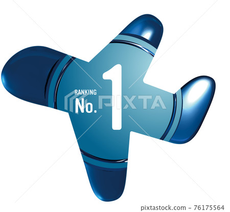 RankingNo1 飛機密封蠟式框架藍色矢量圖 RankingNo1 飛機密封蠟式框架藍色矢量圖 76175564