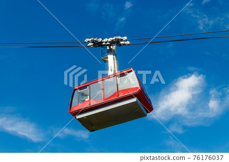 Cable car on ropeway leading to a top of Tahtali mountain in Antalya province, Turkey Cable car on ropeway leading to a top of Tahtali mountain in Antalya province, Turkey 76176037