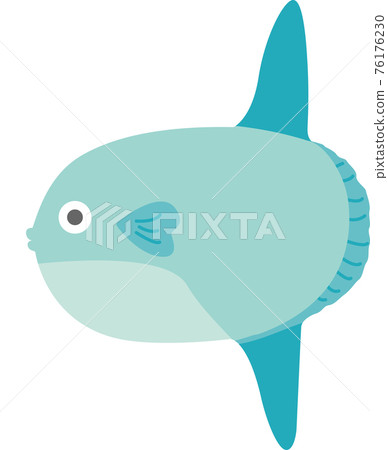 Illustration material: Manbo swimming figure cute pastel color 76176230