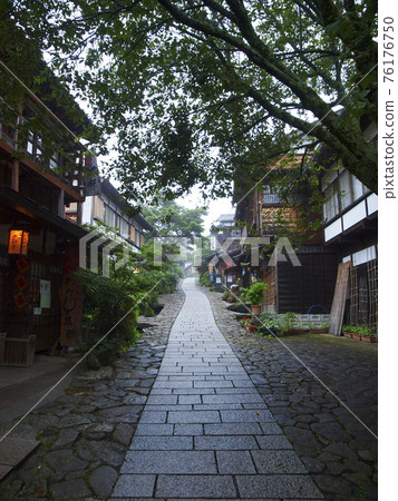 Magome-juku on Nakasendo in the early morning 76176750