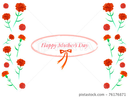 Watercolor carnation mother's day frame Watercolor carnation mother's day frame 76176871