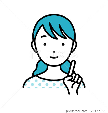 有指向的姿勢的一名婦女 有指向的姿勢的一名婦女 76177136