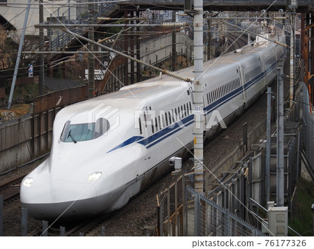 Shinkansen N700S J5 formation near Yamashina 76177326
