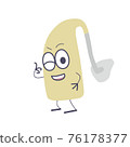 Illustration of a cute hearing aid character like 76178377