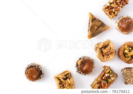 Assortment of Ramadan dessert baklava Assortment of Ramadan dessert baklava 76178811