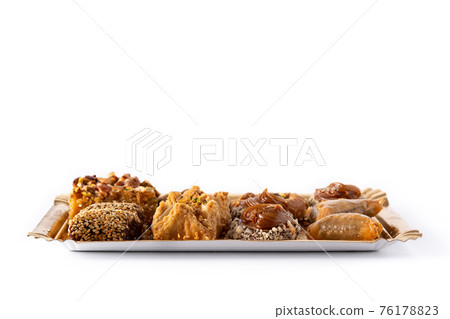 Assortment of Ramadan dessert baklava 76178823