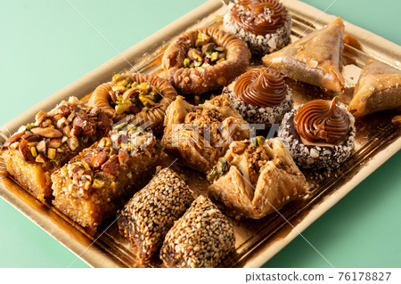 Assortment of Ramadan dessert baklava 76178827