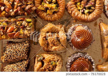 Assortment of Ramadan dessert baklava 76178828