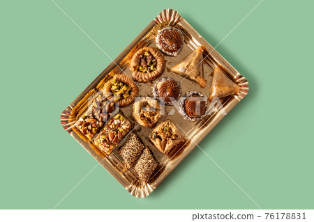 Assortment of Ramadan dessert baklava 76178831