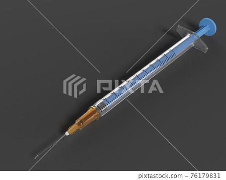 25 號針頭注射器黑色背景 76179831