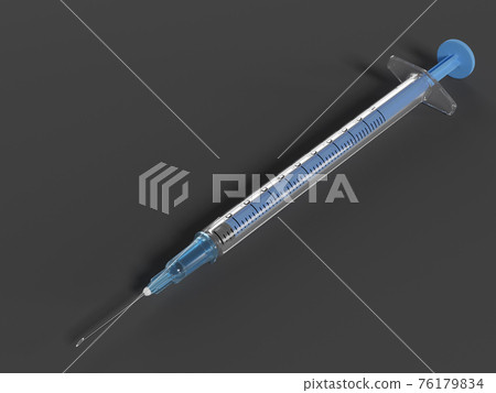 23 號針頭注射器黑色背景 76179834