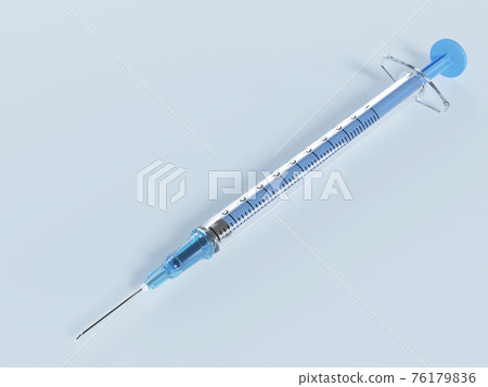 23 號針注射器藍色背景 76179836