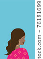 Vector portrait of a beautiful afroamerican girl 76181699