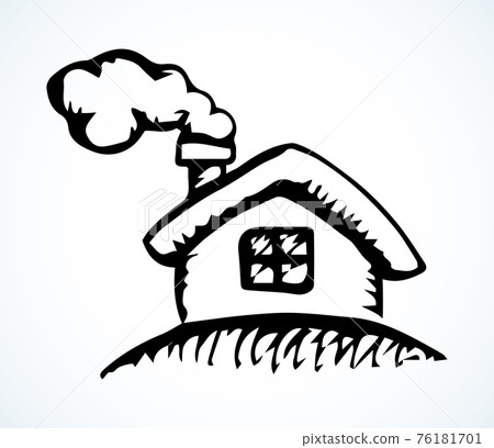 Small house. Vector drawing icon 76181701