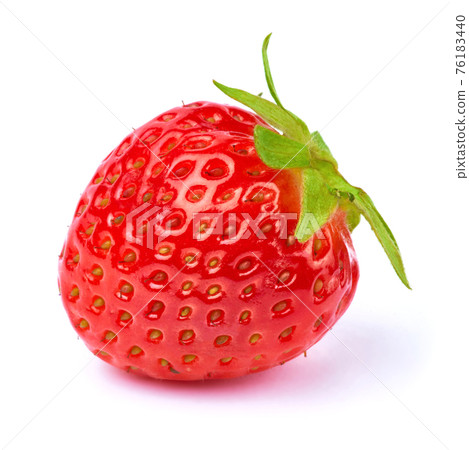 Studio macro shot of Fresh strawberry isolated on white background 76183440