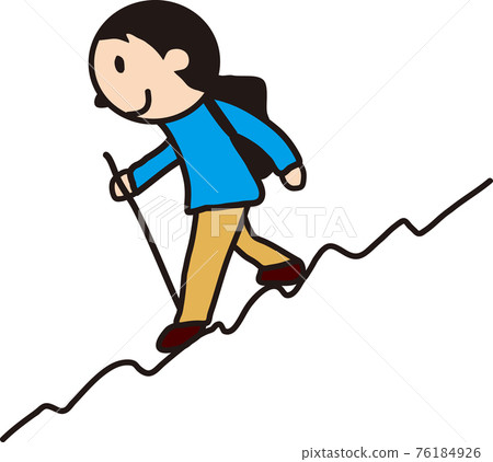 Illustration down the slope 76184926