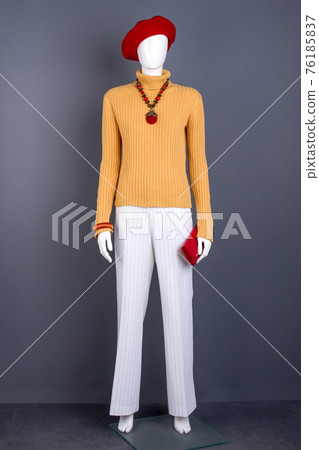 Full length mannequin with fashion accessories. Full length mannequin with fashion accessories. 76185837