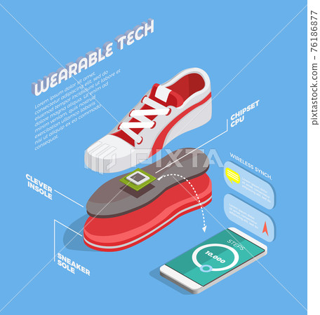 Wearable Technology Isometric Composition 76186877