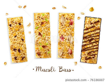 Sweet Muesli Bars Composition Sweet Muesli Bars Composition 76186887
