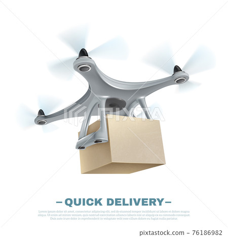 Realistic Delivery Drone 76186982