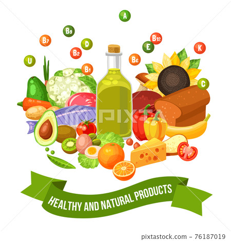 Poster Of Vitamin Food Products 76187019