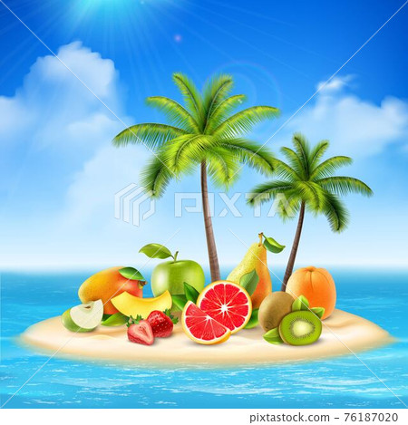Fruity Island Background Concept 76187020