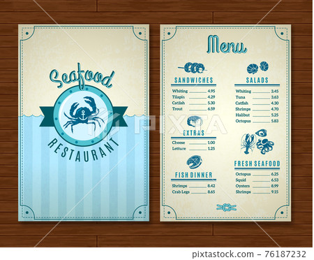 Seafood Menu Template Seafood Menu Template 76187232