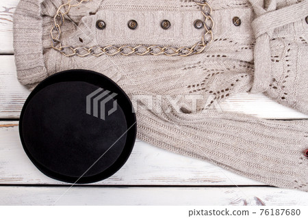 Close up winter clothes. 76187680
