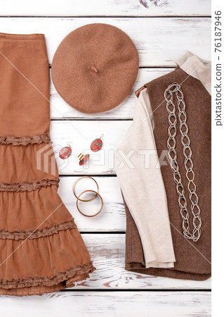 Fancy winter female clothes. 76187946