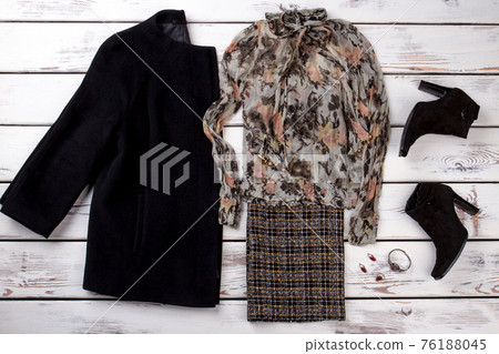 Fashion outfit, stylish trendy cloth. Fashion outfit, stylish trendy cloth. 76188045