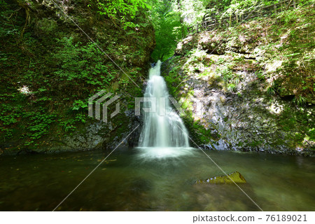 櫪木縣鹽原市龍香瀑布步道福京瀑布 76189021