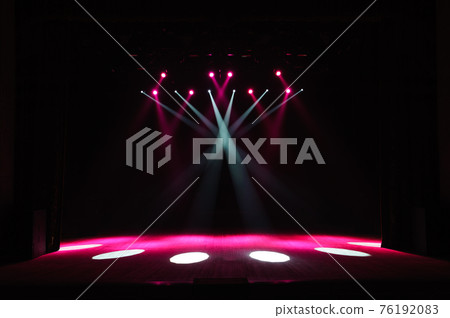 Free stage with lights, lighting devices on the consert. Free stage with lights, lighting devices on the consert. 76192083