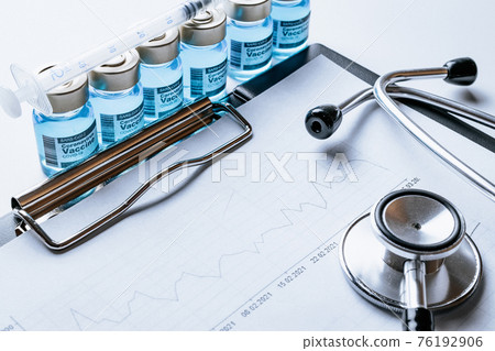 Statistics covid. Doctor stethoscope, hospital healthcare infographic charts and analytic medical statistics on hospital background. Global economy recovery after Covid 19 concept. Statistics covid. Doctor stethoscope, hospital healthcare infographic charts and analytic medical statistics on hospital background. Global economy recovery after Covid 19 concept. 76192906