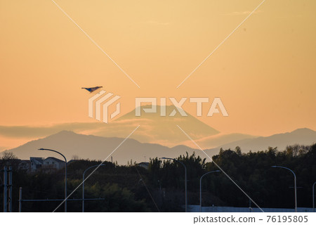 Mt. Fuji and birds Yokohama Mt. Fuji and birds Yokohama 76195805